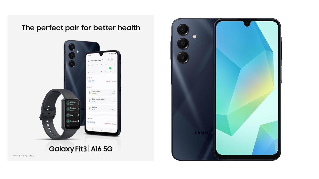 Samsung Galaxy A16 5G smartphone with large AMOLED display, triple-camera system, and durable 2025 A-Series design.