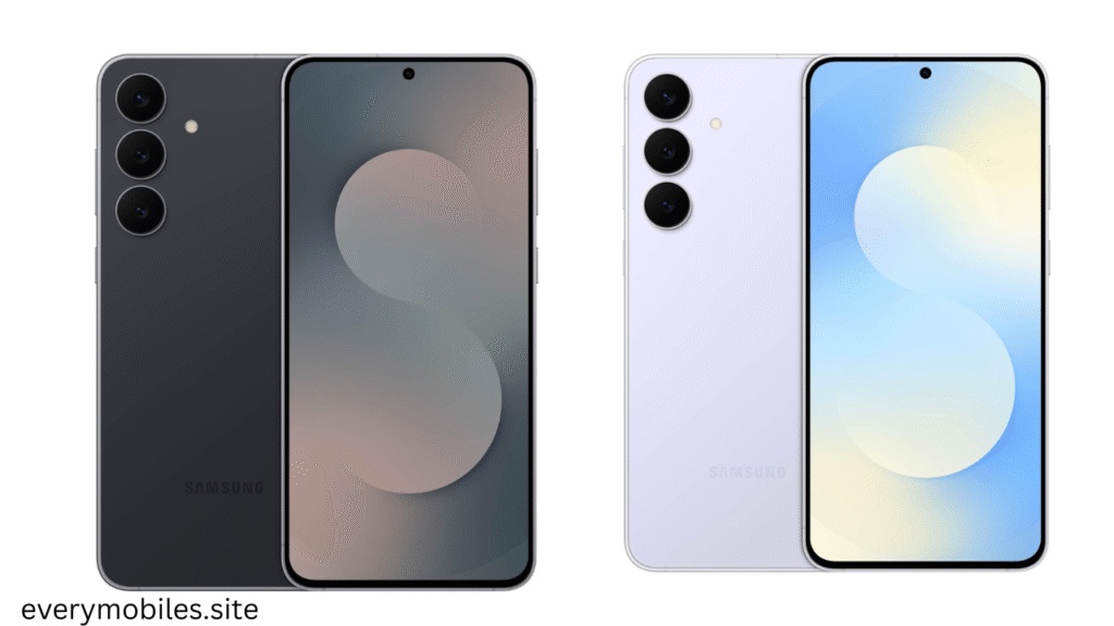 Samsung Galaxy S25 FE JetBlack smartphone with a large display, durable build, and high-resolution camera placed against a clean background.